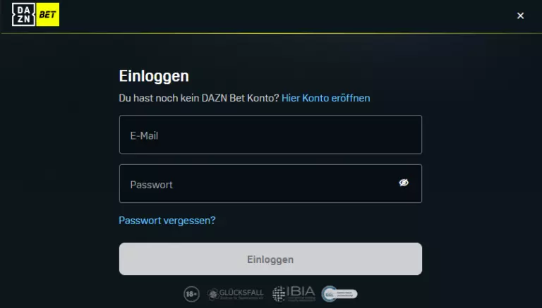 dazn bet einloggen